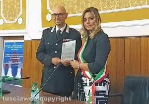 Montefiascone - La cerimonia di saluto al maggiore Antonino Zangla