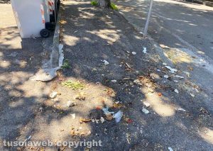 Viterbo - Rifiuti in via Monte Cervino