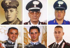 La famiglia Pizza - In alto a sinistra il capostipite Vincenzo