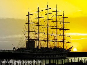 Il veliero Royal Clipper al porto di Civitavecchia