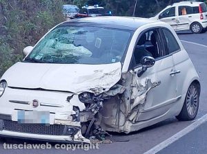 Tuscania - Scontro tra tre auto