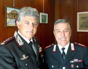Il comandante provinciale dei carabinieri di Viterbo Massimo Friano e Il luogotenente Stefano Polzonetti