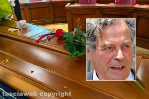 Viterbo - La camera ardente per Alessio Paternesi - Nel riquadro: Alessio Paternesi
