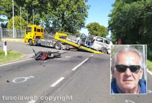 Marta - Mortale su strada Verentana - Nel riquadro: Giancarlo Sbocchia