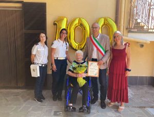 San Lorenzo Nuovo - Pasquina Fastelli con il sindaco Massimo Bambini e l’assessora Valeria Mannucci