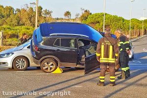 Santa Marinella - L'incidente sull'Aurelia