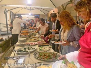 Santa Rosa - Il buffet a palazzo dei Priori