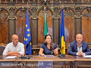 Viterbo - Presentazione Notte Rosa - Da sinistra Silvio Franco, Chiara Frontini e Marco Nunzi