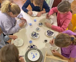 Viterbo - Lezione di ceramica con i ragazzi francesi