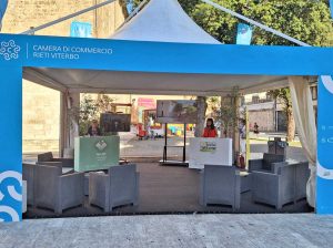 Lo stand della Camera di Commercio Rieti Viterbo alla fiera del peperoncino