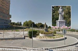 Ospedale di Belcolle - La statua della patrona santa Rosa