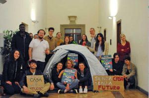 I ragazzi del sindacato studentesco viterbese Percorso