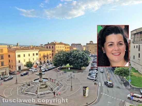 Viterbo - Piazza della Rocca - Nel riquadro: Chiara Frontini