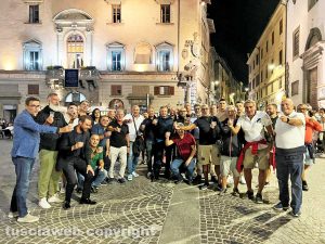 Viterbo - La segnatura del percorso per il passaggio di Gloria
