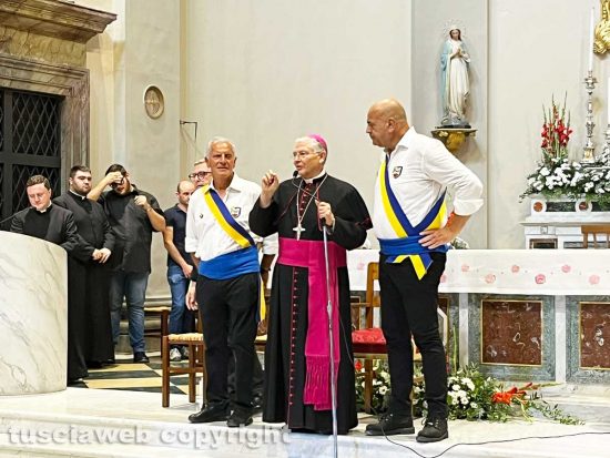 Viterbo - Santa Rosa 2023 - Il giro delle sette chiese - Il vescovo Francesco Orazio Piazza , Massimo Mecarini, Sandro Rossi