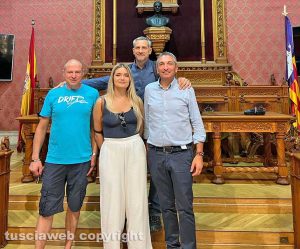 Da sinistra: Eugenio Margottini, Sofia Serafinelli, Pierluca Gaglioppa e Giuseppe Ciucci