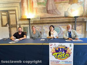 Viterbo - Presentazione di San Pellegrino in Festa - Da sinistra, Francesco Cerra, Irene Temperini, Chiara Frontini e Alfonso Antoniozzi