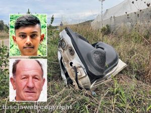 Duplice mortale a Canino - Nei riquadri Hossain Md Salman e Augusto Scudieri