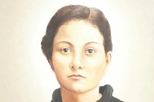 Un dipinto che raffigura Cecilia Eusebi