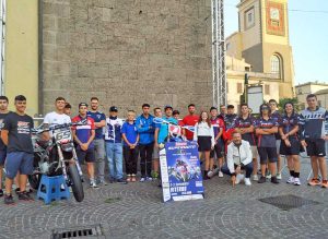 Viterbo - Piloti Internazionali d'Italia supermoto Wossner con l'assessore Aronne