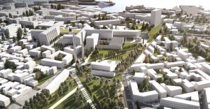 Civitavecchia - Il rendering del progetto per l'ex Italcementi