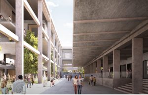 Civitavecchia - Il rendering del progetto per l'ex Italcementi