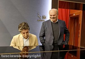 Oscar Farinetti alle Terme dei papi con Marco Sensi