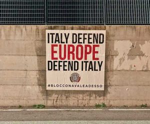 Lo striscione di CasaPound