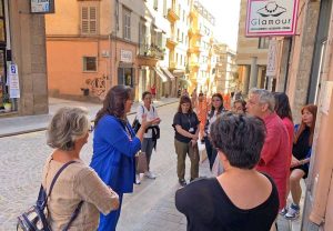 Viterbo - Luisa Ciambella (Per il bene comune) coi commercianti