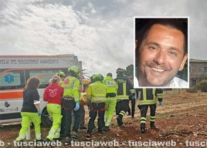Vigili del fuoco - Incidente di caccia - Nel riquadro: Damiano Compagnucci
