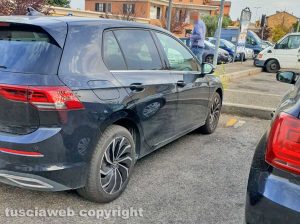 San Martino al Cimino - La segnaletica dei parcheggi per i disabili sbiadita