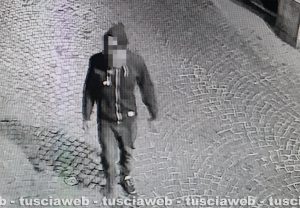 Viterbo - Furto con scasso in gioielleria - La foto del presunto ladro