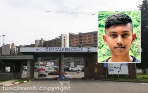 Viterbo - L'ospedale di Belcolle - Nel riquadro Hossain Md Salman