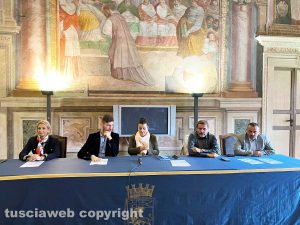 Viterbo - Presentazione assemblea Anci Lazio - Da sinistra Maria Rita De Alexandris, Stefano Bigiotti, Chiara Frontini, Emanuele Aronne e Francesco Monzillo