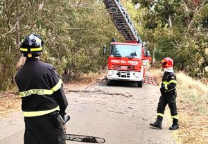 Civitavecchia - Vigili del fuoco in azione