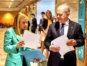 Giorgia Meloni e Olaf Scholz