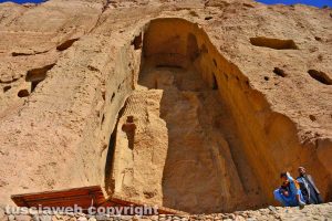 Bamiyan - Il piccolo Buddha di Bamiyan ad oggi dopo i lavori di consolidamento