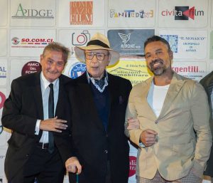 Da sinistra: Piero Pacchiarotti, Pier Francesco Pingitore e il regista- Mirko Alivernini