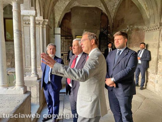 Antonio Tajani, Stefano Ubertini, Francesco Battistoni e Alessandro Romoli all'Unitus