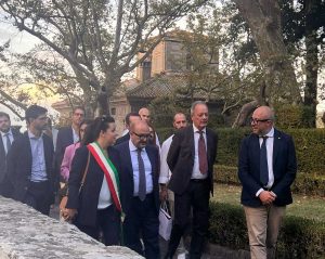 Viterbo – Il ministro alla Cultura Gennaro Sangiuliano in visita nella Tuscia