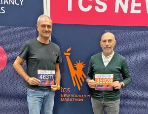 Giulio Cristofori e Gianluca Di Santo alla maratona di New York