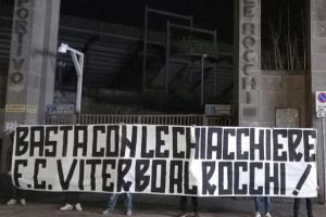 Viterbo - Lo striscione del gruppo Vetus Urbs 1908