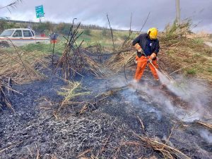 Tarquinia - Incendio uscita A12
