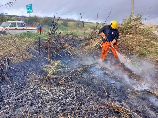 Tarquinia - Incendio uscita A12