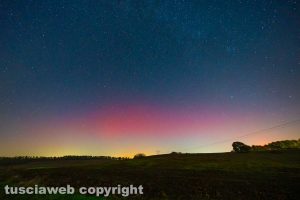 L'aurora boreale a Bolsena