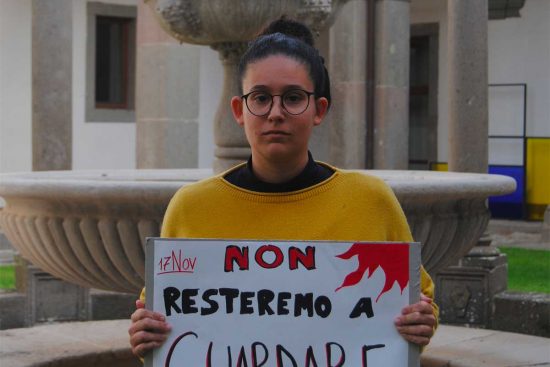 Una manifestazione del sindacato studentesco universitario PerCorso