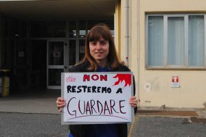 Una manifestazione del sindacato studentesco universitario PerCorso