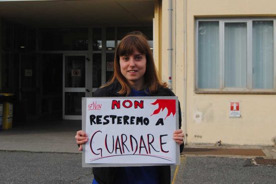 Una manifestazione del sindacato studentesco universitario PerCorso