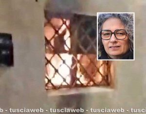 Incendio a Montalto di Castro - Nel riquadro: Emanuela Socciarelli