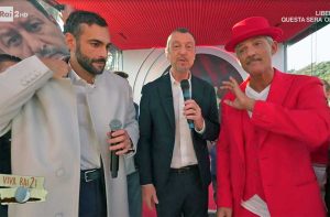 Marco Mengoni con Amadeus da Fiorello